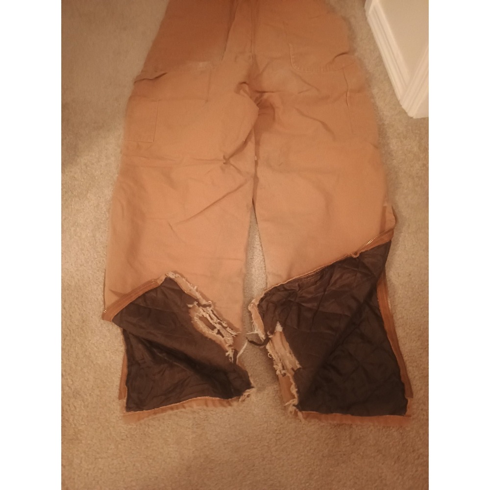 Real Work Men's Insulated Bibs Overalls. size Large Waist Size 38-40 - Picture 3 of 4